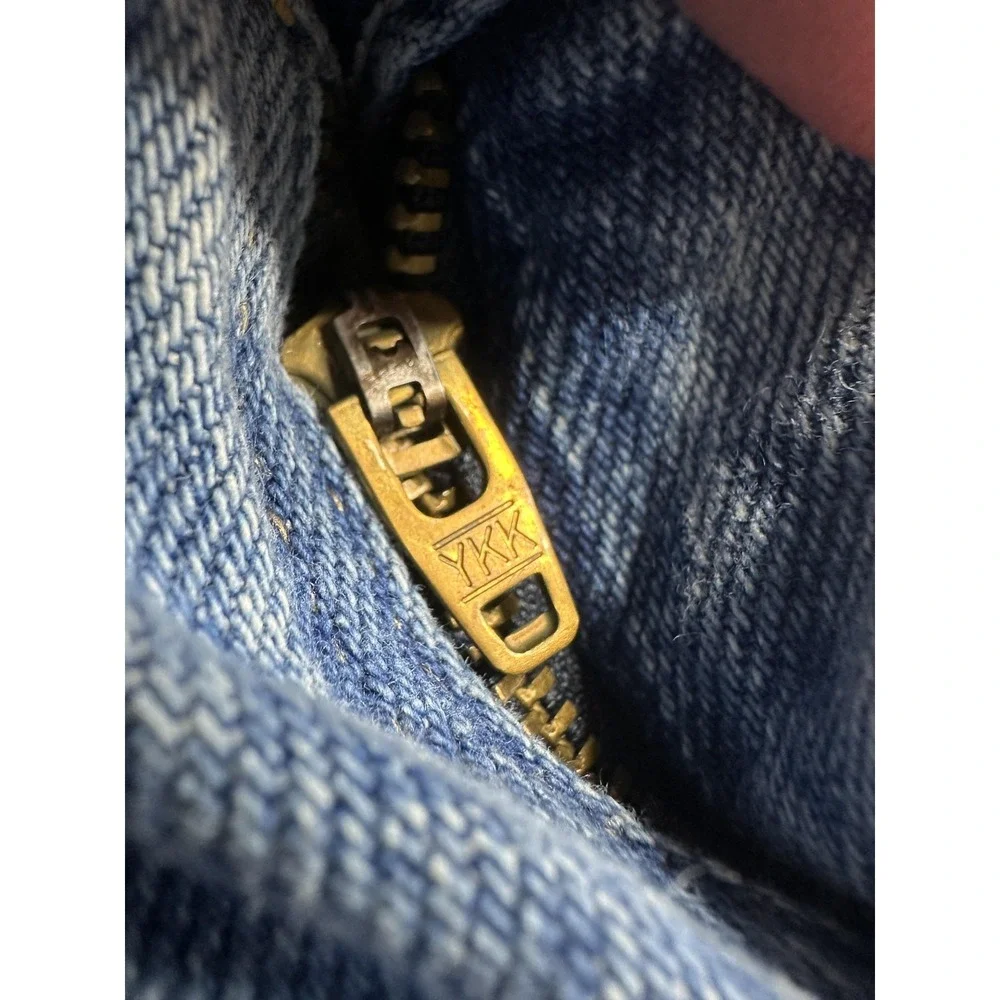 Wrangler Jeans Mens 42x30 Blue Regular Fit Authentic Denim Straight Leg YKK Zip - Picture 5 of 13